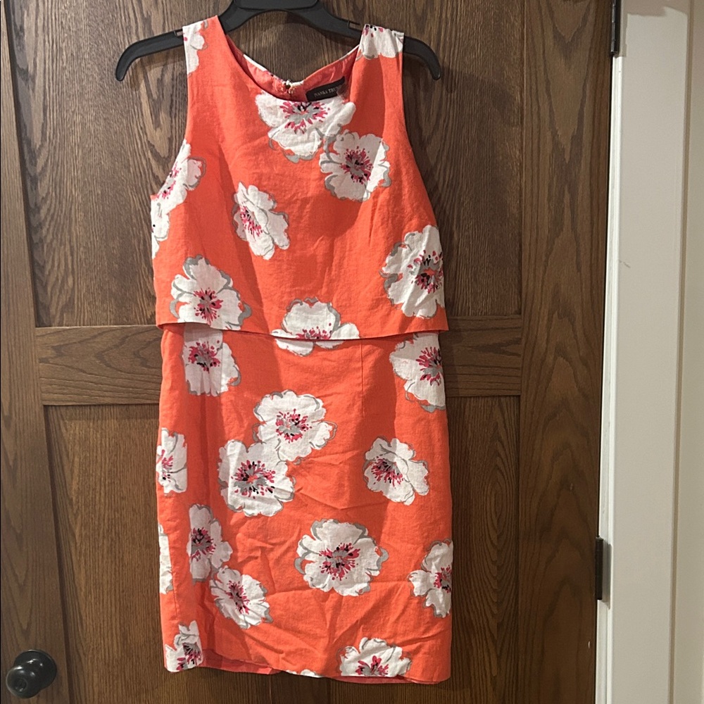 Ivanka Trump Orange Floral Mini Dress